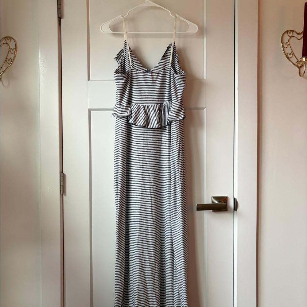 Max Studio Striped Ruffle Maxi Dress - Picture 4 of 4